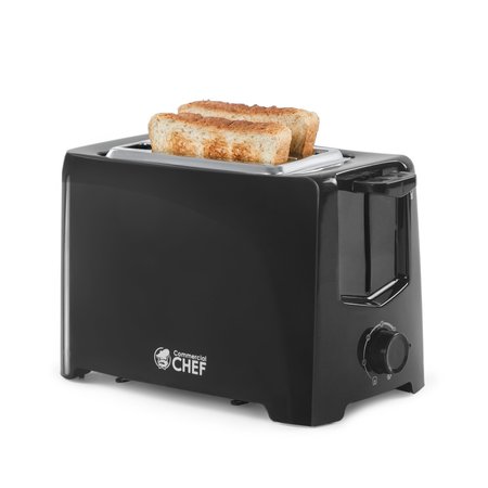 COMMERCIAL CHEF 2 Slice Toaster, Black CCT2201B
